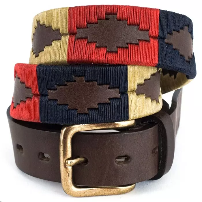 Pioneros Polo Belt - Navy/Cream/Red 1 Pioneros Polo Belt - Navy/Cream/Red