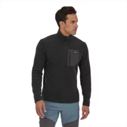 Patagonia Mens R1 Air Zip Neck Fleece Top -Ahrex Sales 2023 f21a0243blk 1 2